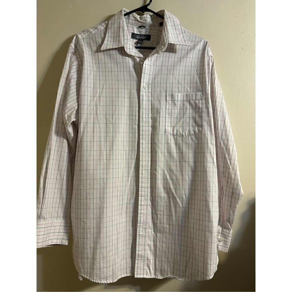 Kenneth Cole reaction long sleeve button up shirt size large